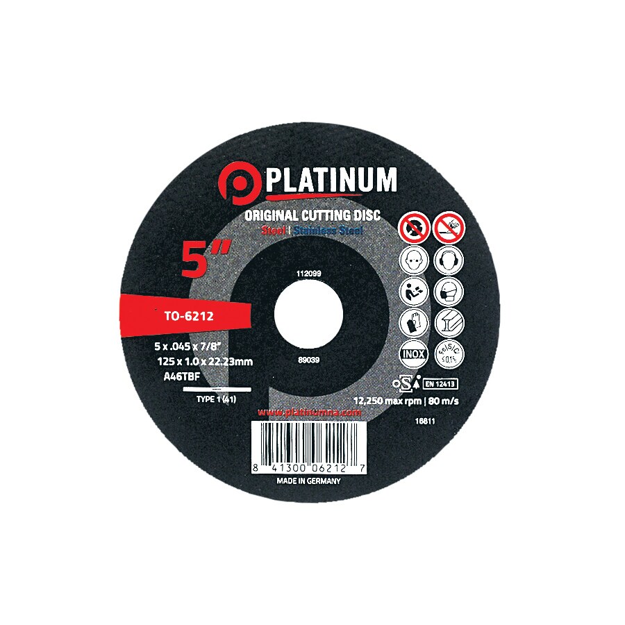 Depressed 5 OD 12250 RPM 5 OD 5/8-11 Arbor 5/8-11 Arbor Taipan Abrasives TP-5411 Platinum Razor-Flap C3 Ceramic Disc 120/140 Grit Depressed 5 OD 12250 RPM 5 OD 5/8-11 Arbor 5/8-11 Arbor Taipan Abrasives TP-5411 Platinum Razor-Flap C3 Ceramic Disc 120/140 Grit